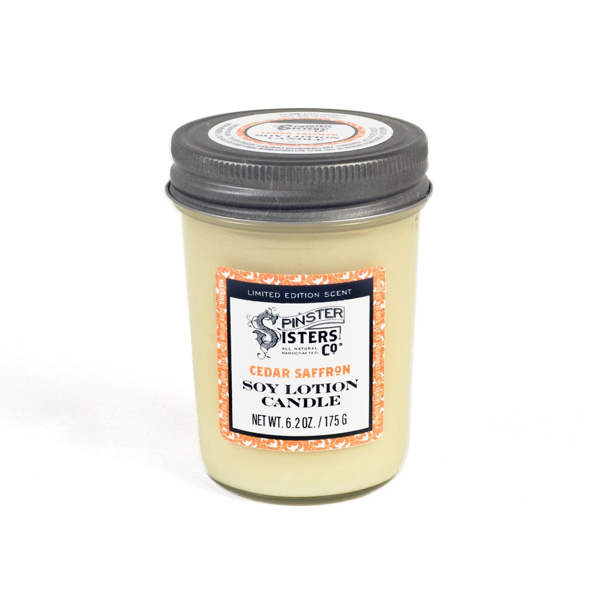 Spinster Sisters Soy Candle - Cedar Saffron