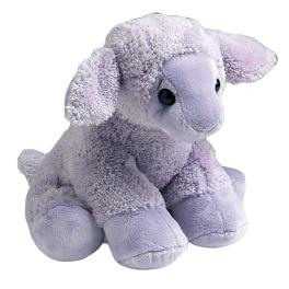 A soft, plush toy "Lovey" elephant with fluffy, light gray fur and large, floppy ears, hand-crafted by Sonoma Lavender.