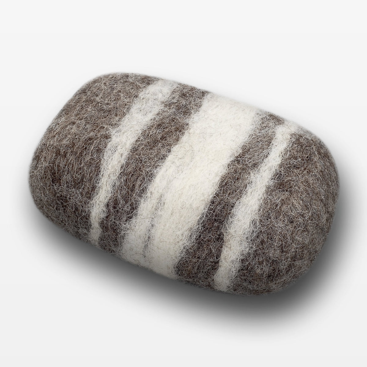Fiat Luxe - Striped Lavender Felted Soap - Brown