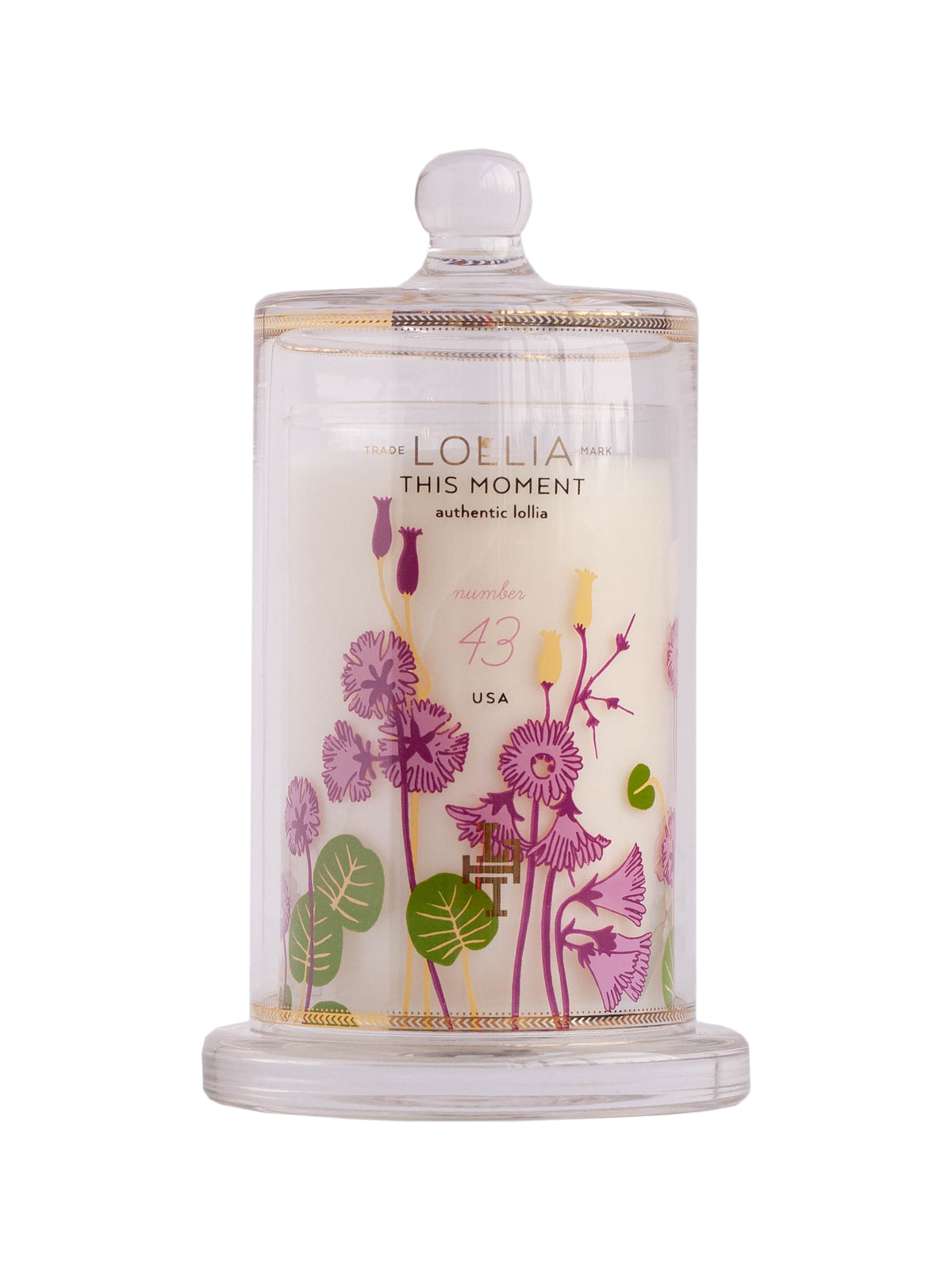 Lollia This Moment Collectible Limited Edition Glass Candle with Cloche