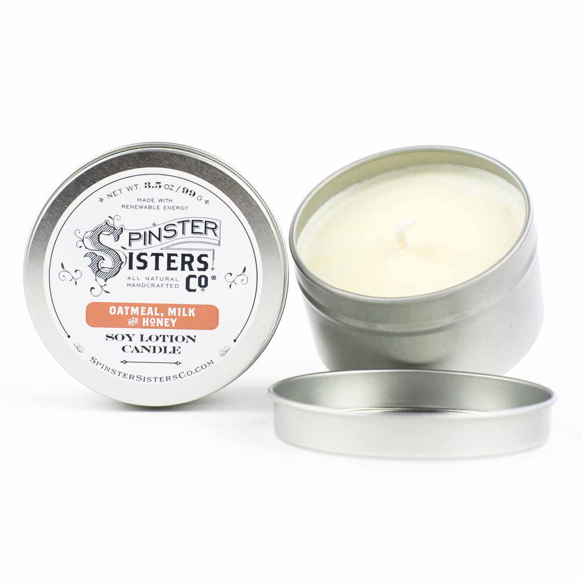Spinster Sisters Soy Lotion Candle - Oatmeal, Milk and Honey