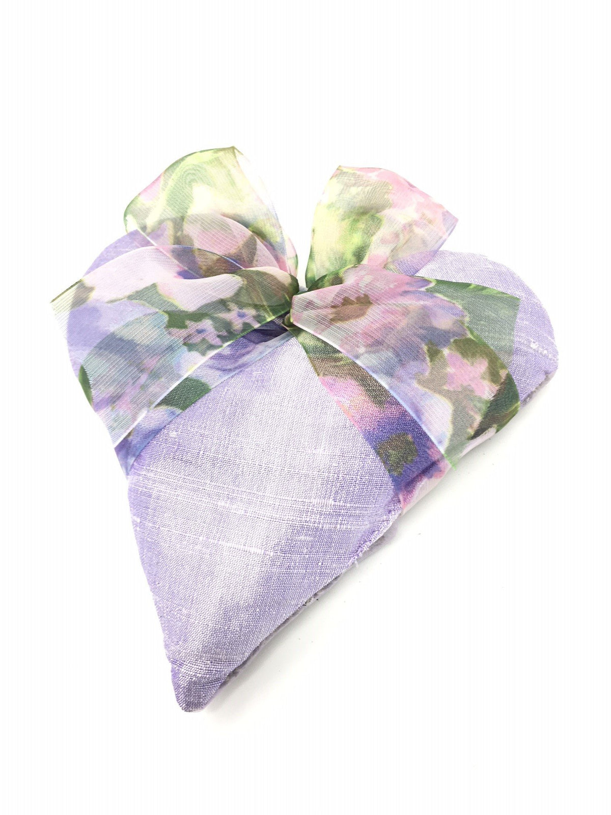 Sonoma Lavender Heart Sachets - Lilac Dupioni Silk