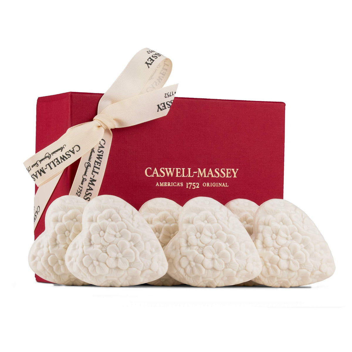 Caswell - Massey Heart Soap Gift Set with Soap Dish 6 Piece Set