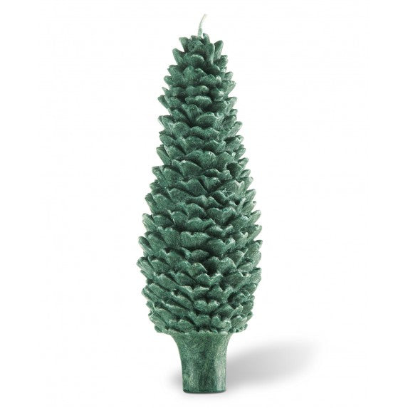 Bougies la Francaise Scented Pine Cone Tapered Candle - Green
