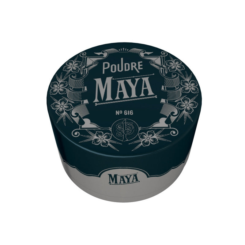 La Societe Parisienne de Savons Maya (Patchouly, Clove & Lavender) Dusting Powder - Hampton Court Essential Luxuries
