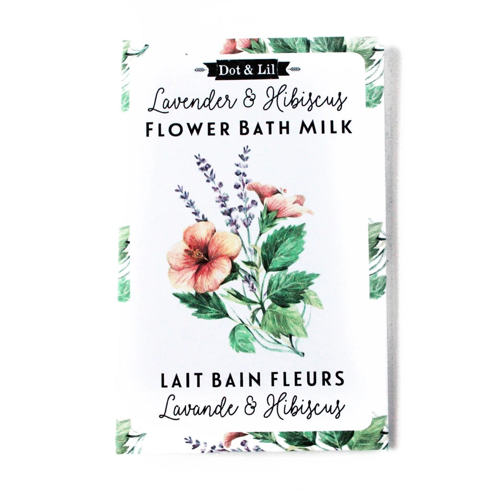 lavender flower bath Dot & Lil Lavender & Hibiscus Flower Bath Milk Sachet