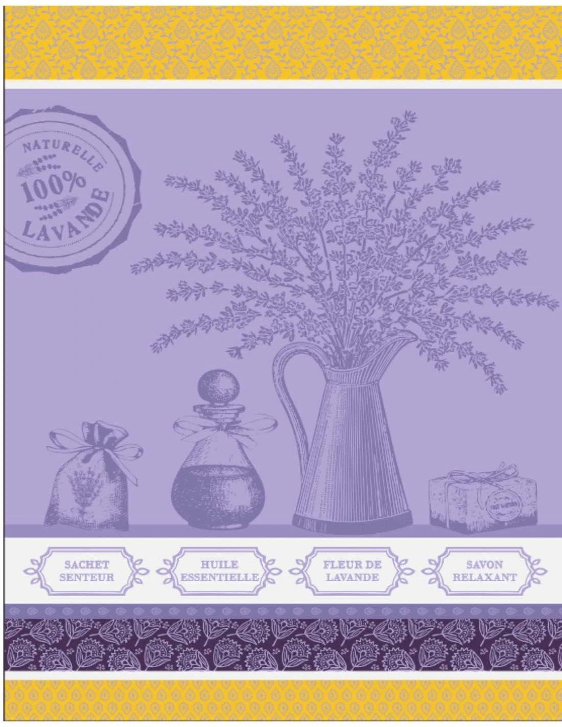 Lavender Products Tea Towel Purple 100% Cotton