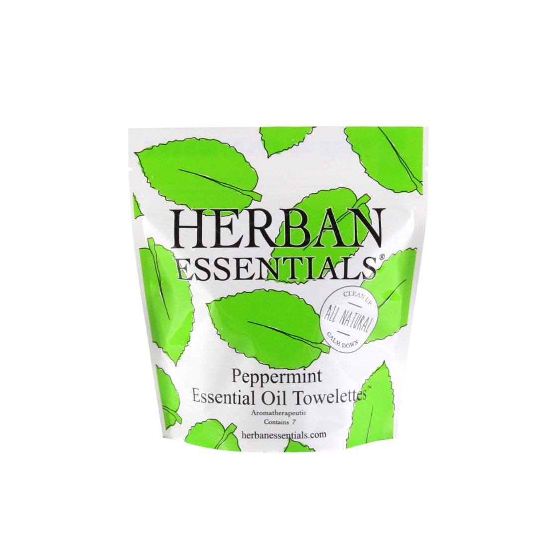 Herban Essentials Essential Oil Towelettes - Peppermint Mini-Bags